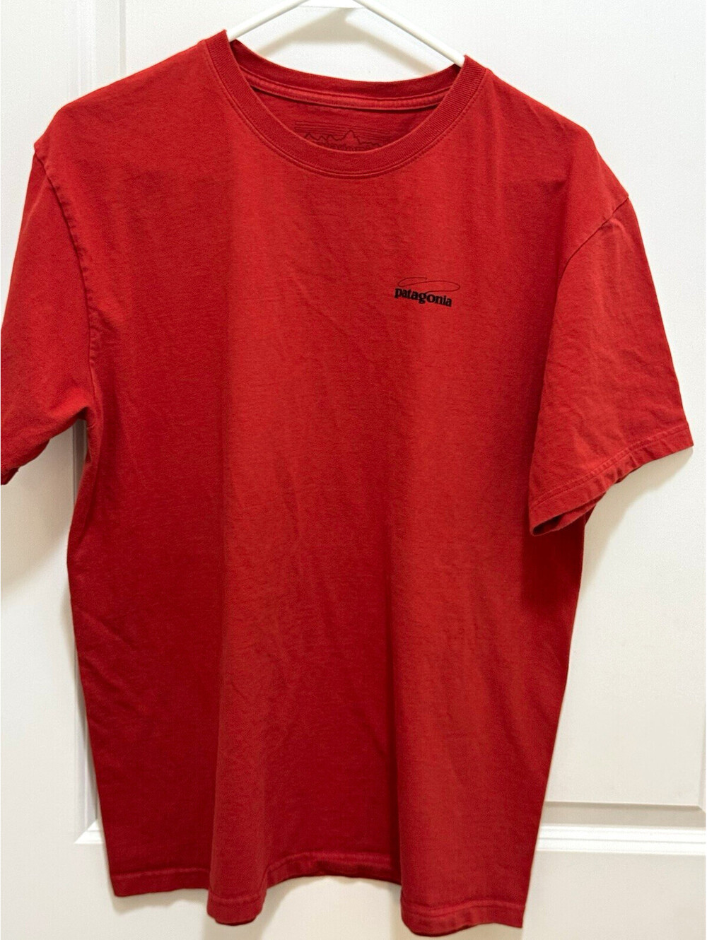 Patagonia Men’s Large Red Fitz Roy Trout Fish Graphic Organic Cotton T-Shirt